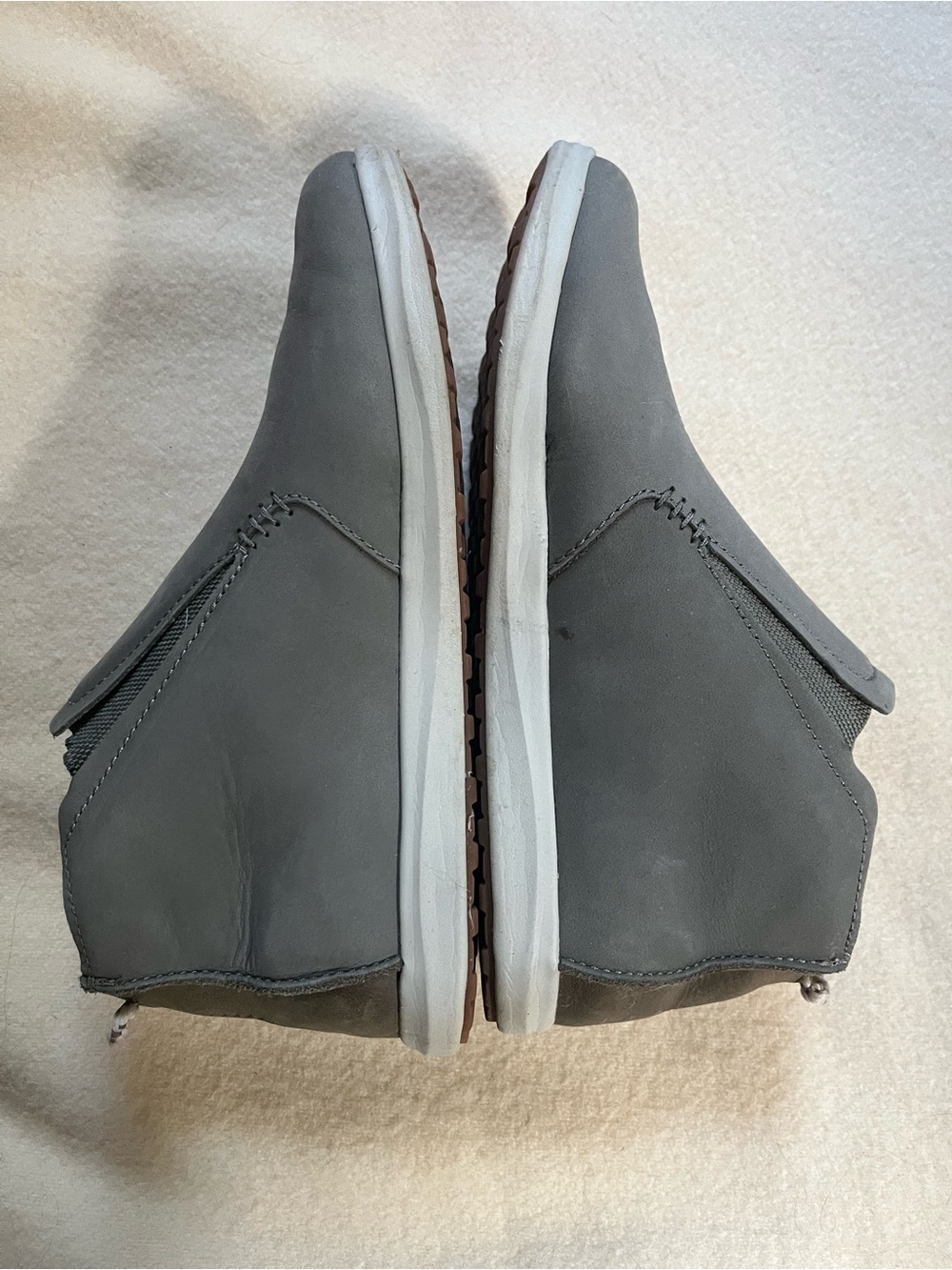 Womens OluKai Grey Casual Slip-On Boots, Size 7